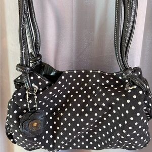 Black and White Polka Dot Handbag